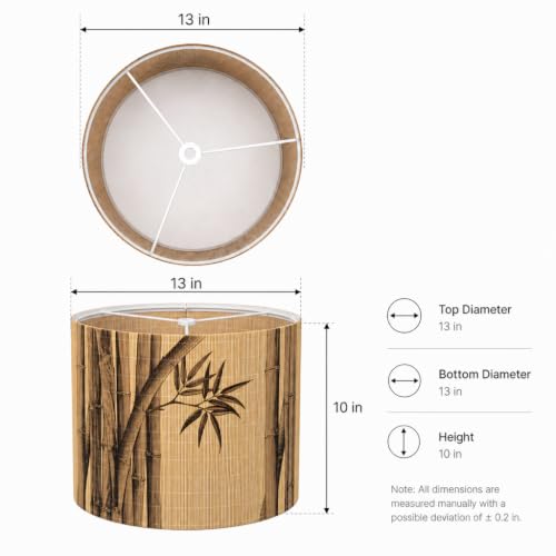 Soft bamboo lampshade for table & floor lamps