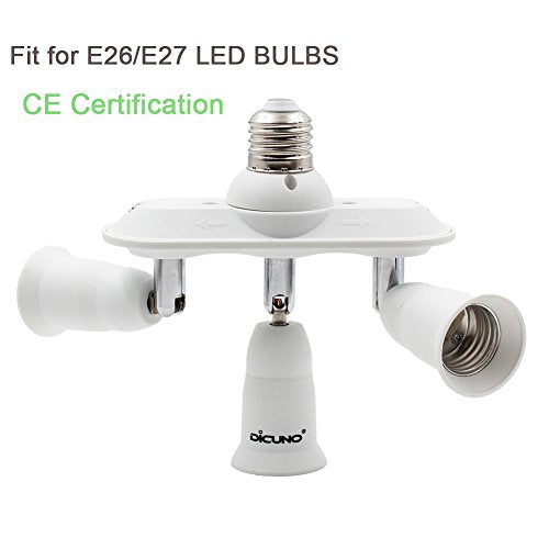 Light Socket Splitter 3 Way Adapter