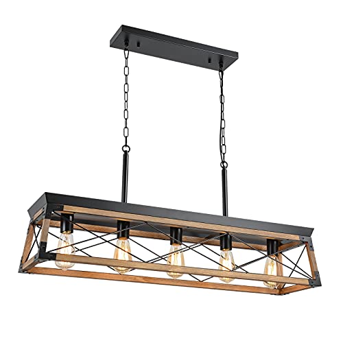 Farmhouse Rustic Wood Chandelier