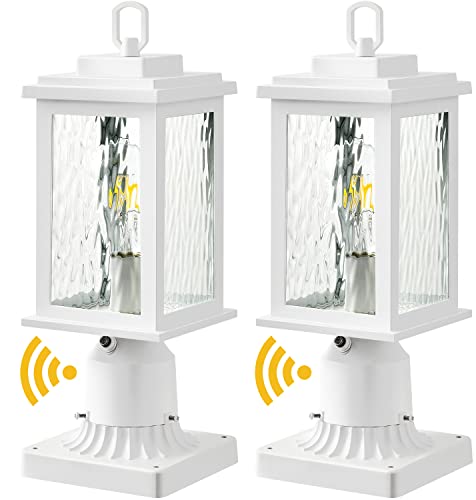 White Outdoor Post Light Hardwired 120V (2 Count)
