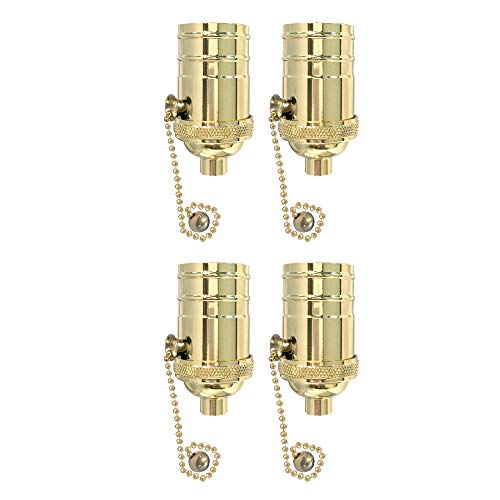 Pull Chain Lamp Socket for Incandescent LED Bulbs (4 Count)