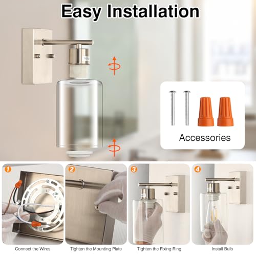 2 Pack Bathroom Wall Sconces (2 Count)