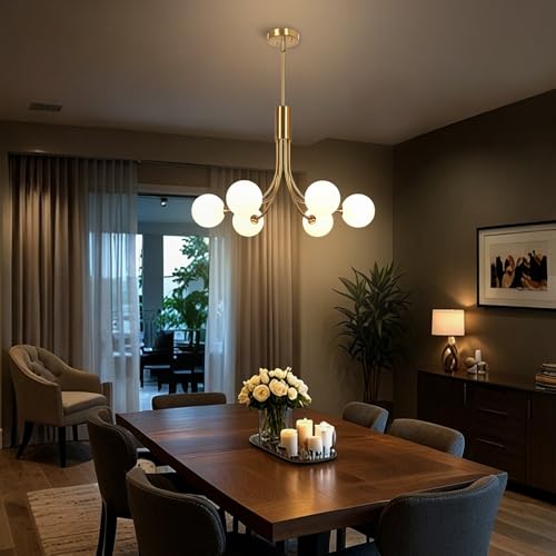 Gold Chandelier Mid Century Light Fixture Sputnik Chandelier Foyer Lighting
