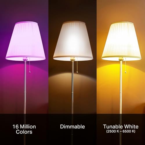 Light Bulbs Full Color Changing Dimmable Smart WiFi Bulbs Compatible with Alexa and Google Home (2 Count)