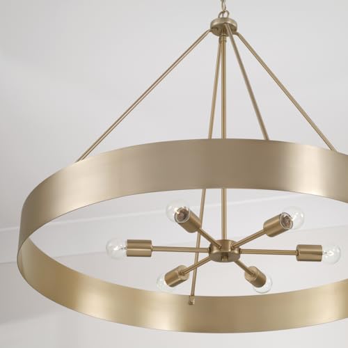 Capital Lighting 453061MA Weller Modern Metal Cylindrical Chandelier