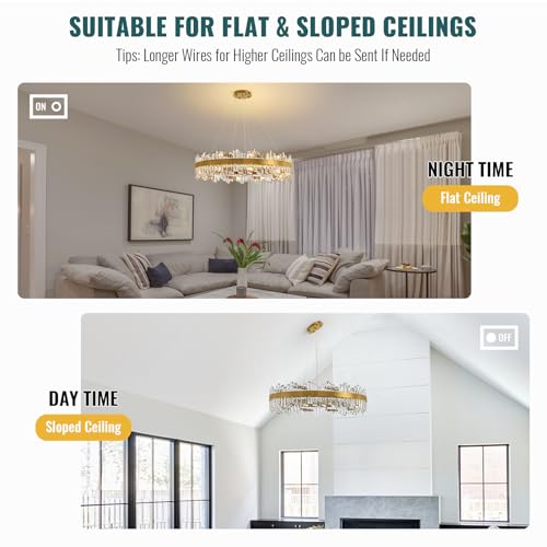 39.4'' Modern Crystal Chandelier