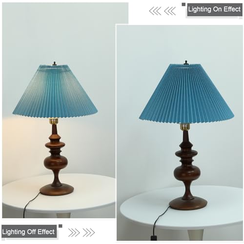 Pleated Blue Lamp Shade for Arc