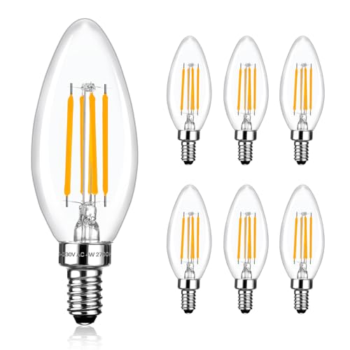 E12 LED Candelabra Bulbs 40 Watt Equivalent (6 Count)