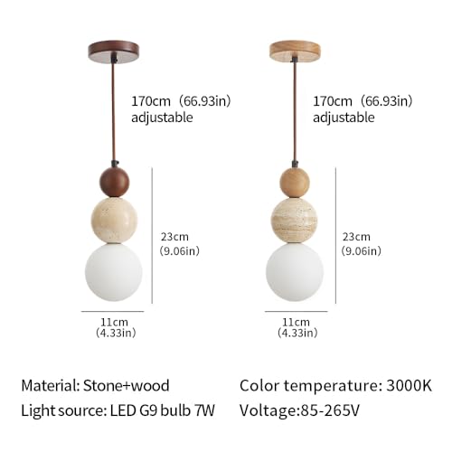 Modern Natural Stone Pendant Light