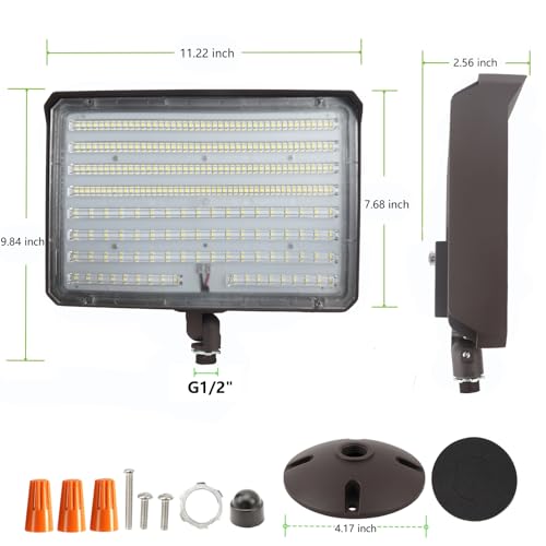 180W Outdoor LED Flood Light Dusk to Dawn with Knuckle