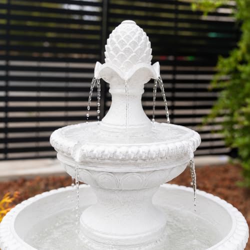 39" 2 Tier Outdoor Freestanding Solar Water Fountain