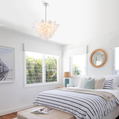 Dia 28 Inch Modern Glass Chandeliers for Farmhouse