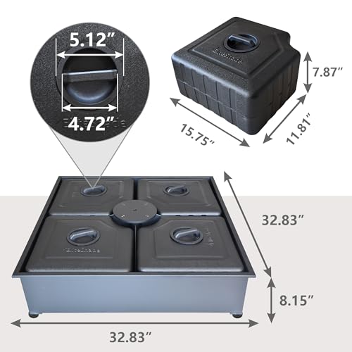 USA 33" x 33" Offset Patio 300LBS Umbrella Base Sand