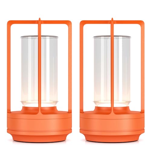Rechargeable Cordless Small Metal Table Lamp (2 Count)