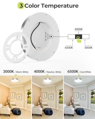 2PACK LED Flush Mount Ceiling Light 3000K