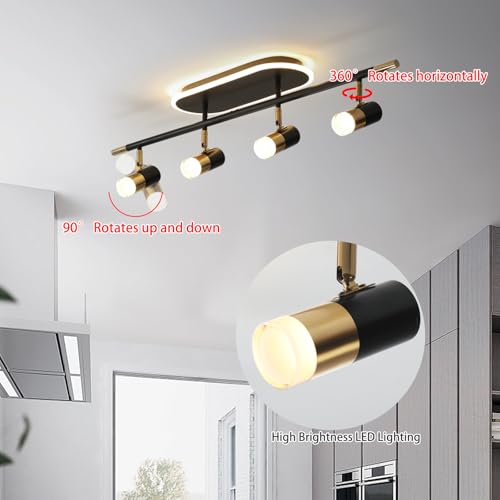 4 Light LED Track Lighting Fixture with Remote Control