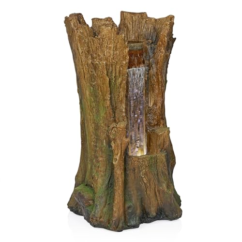 TZL294 Outdoor Tree Trunk Floor Fountain with Cool White LED Lights