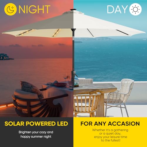 9ft Patio LED Umbrella with light