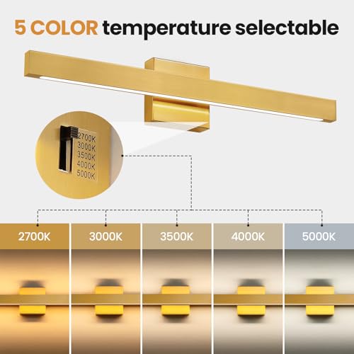 Gold Bathroom Vanity Light