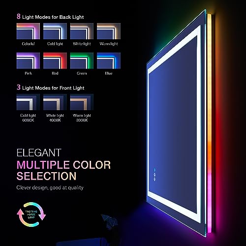 24"X32" RGB LED Bathroom Mirror with Lights