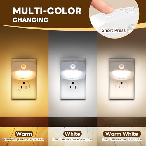 Plug in LED Night Light with Motion Sensor (6 Count)