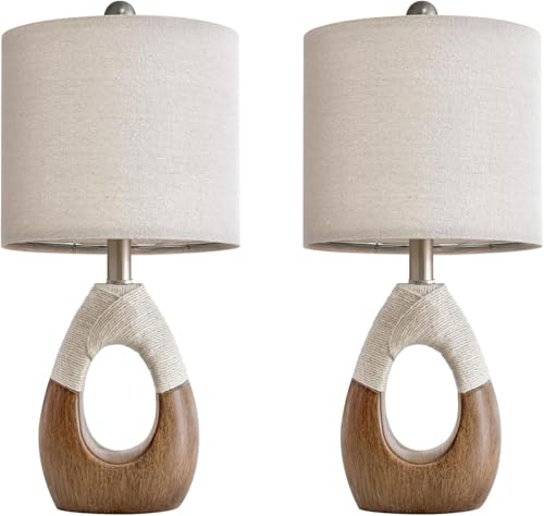 Boho Table Lamps Bedroom Living Room Set 2 (2 Count)