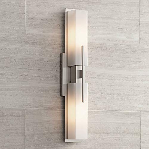 Midtown 23 1 2" Wide Satin Brushed Nickel Modern Bath Wall 2
