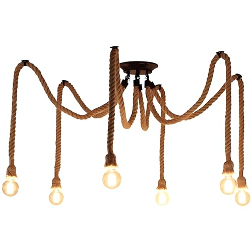 E27 Hemp Rope Pendant Light