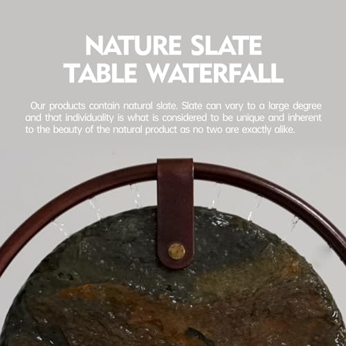 Indoor Tabletop Waterfall Moon Fountain with LED Light