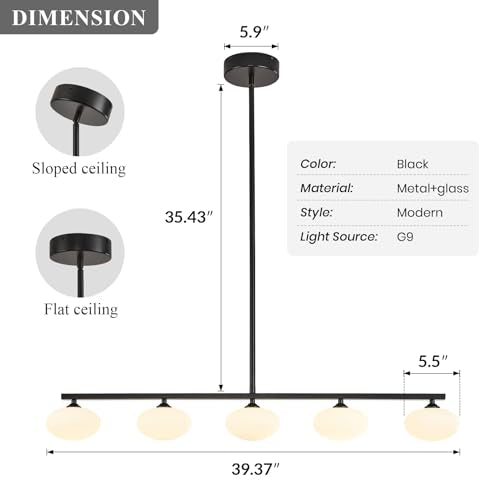 Black Kitchen Island Light