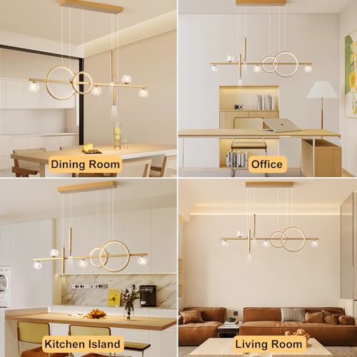 LED Gold Chandeliers