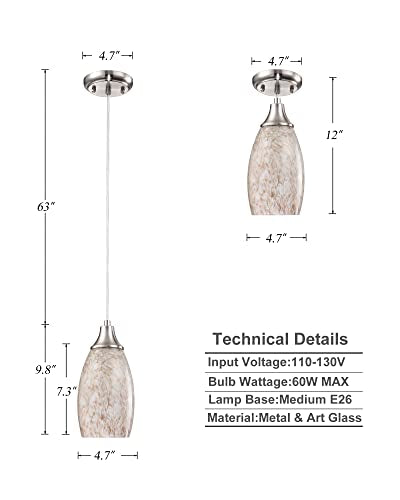 Mini Milk Glass Pendant Light