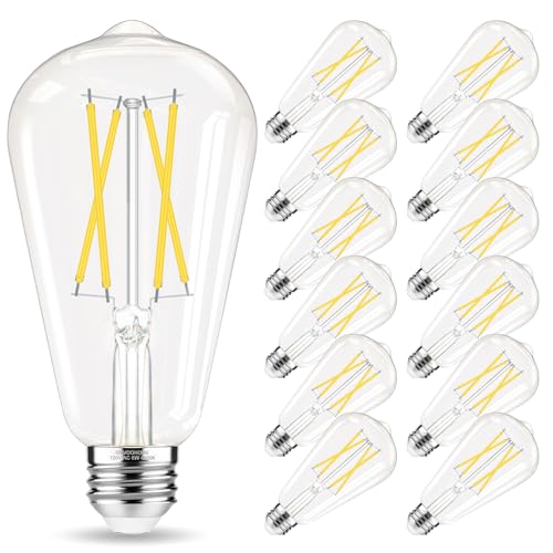 Edison Bulbs E26 LED Bulb 60 watt Equivalent 4000K Daylight White (12 Count)
