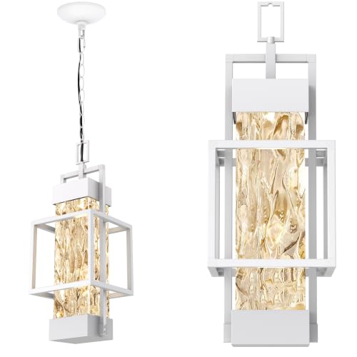 15'' White Outdoor Indoor Pendant Celing Light Fixture