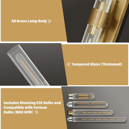 Gold 22.8" Sconces Wall Lighting