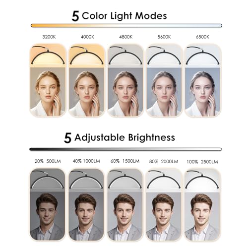 Lash Light 2500LM Half Moon Light with Tool Tray