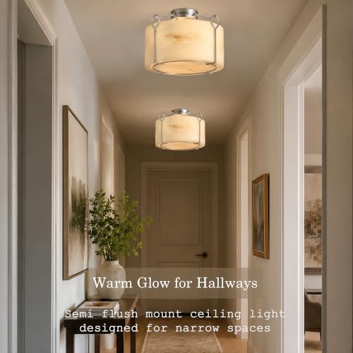 Silver Flush Mount Ceiling Light