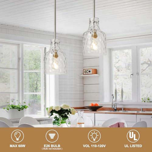 Modern Glass Pendant Lighting for Kitchen Island