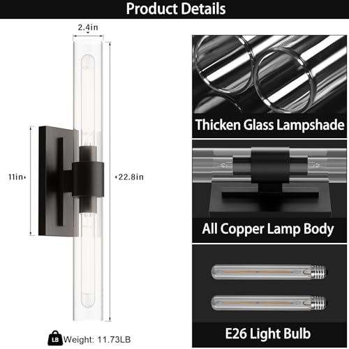 Black Wall Sconces Set of Two (2 Count)