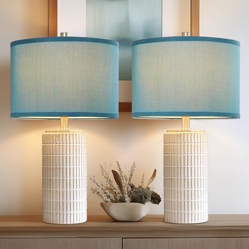 23" Set of 2 Nautical Ceramic Nightstand Table Lamps (2 Count)
