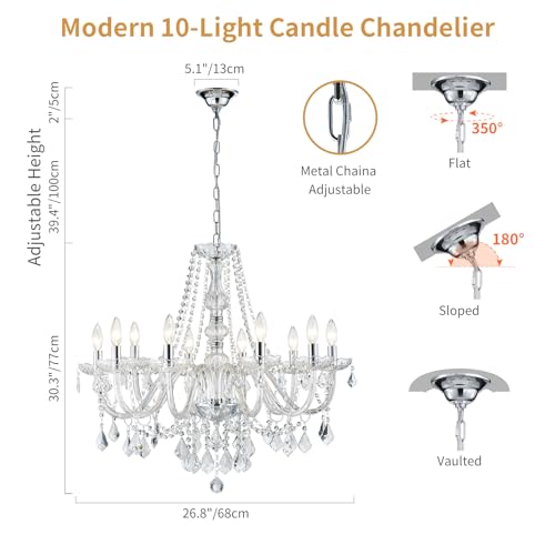 Large Crystal Chandelier