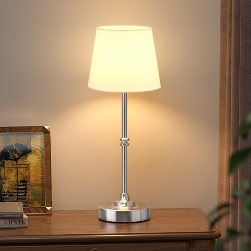 Rechargeable Cordless Table Lamp Silver