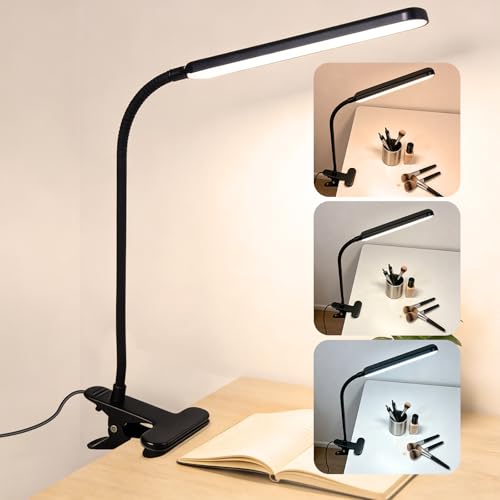 LED Desk Lamp with Clamp for Reading