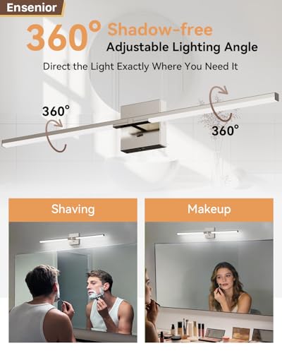32" Brushed Nickel Modern Bathroom Vanity Lights