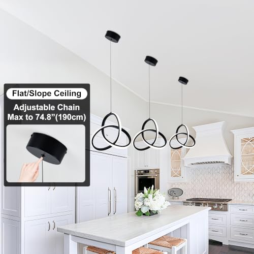 Modern Spiral LED Pendant Light Kitchen Island 4000K 1