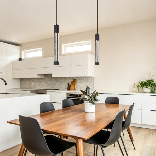 Modern Pendant Lights (Black / 2 Pack)