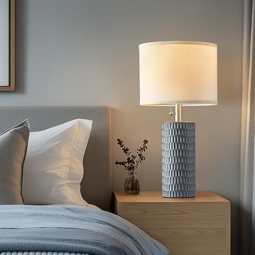 20” Modern Ceramic Table Lamps for Bedroom (2 Count)