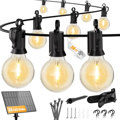 58FT 26 LED Solar String Lights Outdoor (58 Foot)