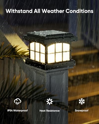 RGBCW Solar Post Cap Lights 2 (2 Count)