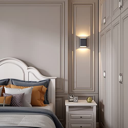 LED Wall Lights Outdoor Wall Sconces Dimmable 15.5W (2 Count)